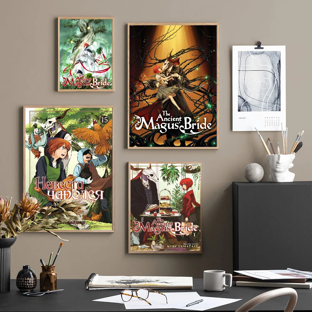 The Ancient Magus' Bride DIY Sticky Poster Waterproof Paper Sticker Coffee House Bar Home Decor