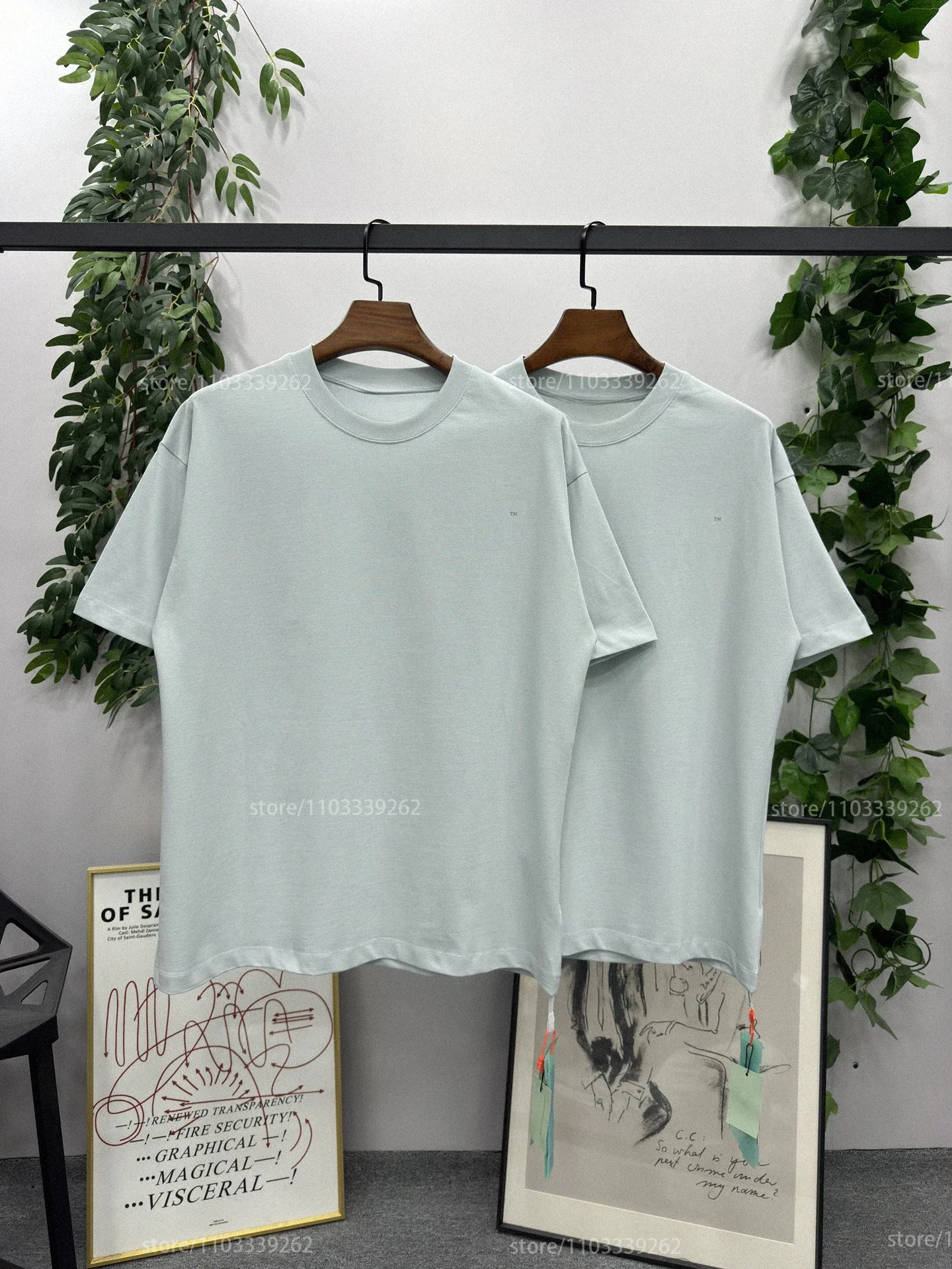 Spring and Summer Irregular Printed Short Sleeve T-Shirt High Quality 100% Cotton T-Shirt Tops For Both Men and Women