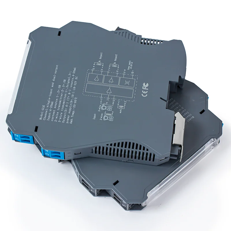 4-20mA 0-20mA to 0-10V 0-5V Intelligent Isolation Distrobution Analog Signal Isolator 1 In 1 Out 1 In 2 Out Signal Converter