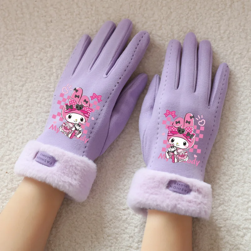 1 قطعة قفازات فورمي ميلودي شتاء دافئ صوف مبطن قفاز سميك يندبروف الباردة برهان في الهواء الطلق قفاز الاطفال عيد الميلاد #5