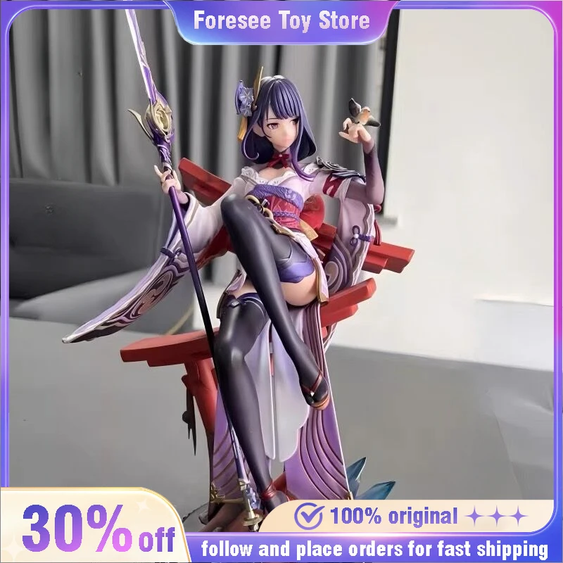 Genshin Impact New 36cm Raiden Shogun Figure Game Peripheral GK Model Pvc Statue Purple Desktop Decoration Festival Gift Toy Kid