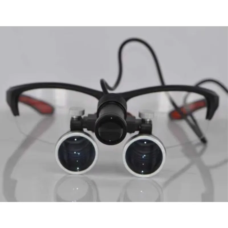 Electric 3.5X Binocular Loupe for Dentist, 420mm Working Distance, Power Source