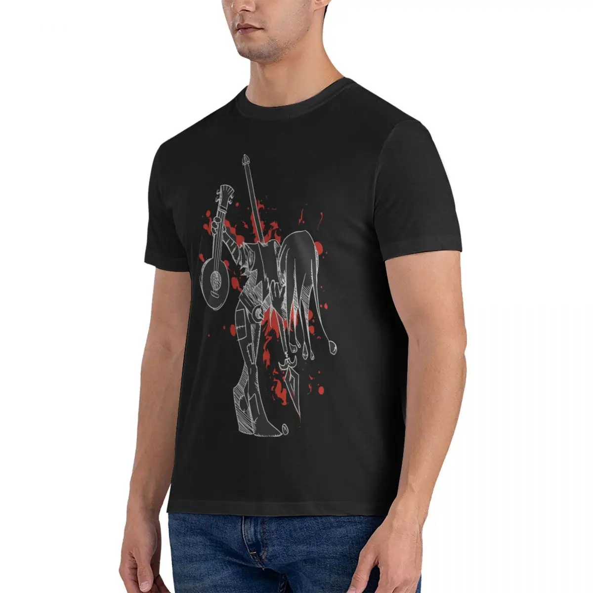 Jester Finale Men T Shirts Darkest Dungeon Vintage Tee Shirt Short Sleeve Crewneck T-Shirt Pure Cotton Gift Idea Clothes