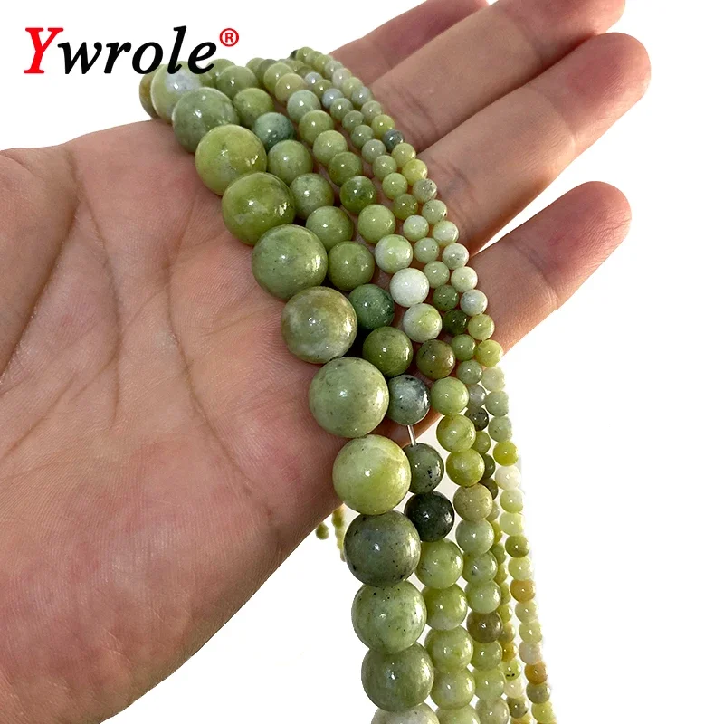 AAA Natural Chinese Jade Stone Beads Loose Round Green Gemstone For Jewelry Making DIY Bracelet Earrings Accessories 4-12MM