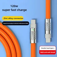 New 120W 7A Super Fast Charge PD Type C Liquid Silicone Cable 1M 1.5M 2M Usb Cable Usb C To C Charger Cable for Xiaomi Huawei