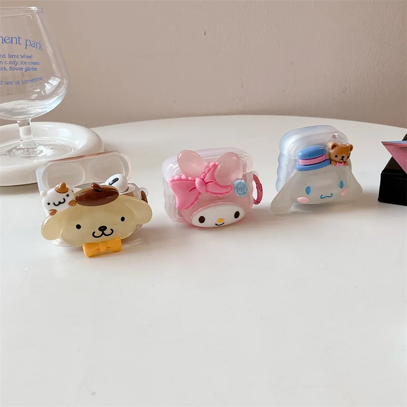 MINISO Sanrio 3D Cinnamoroll Melody AirPods Pro beschermhoes Apple 1/2/3 generatie draadloze Bluetooth-hoofdtelefoonhoes Zacht