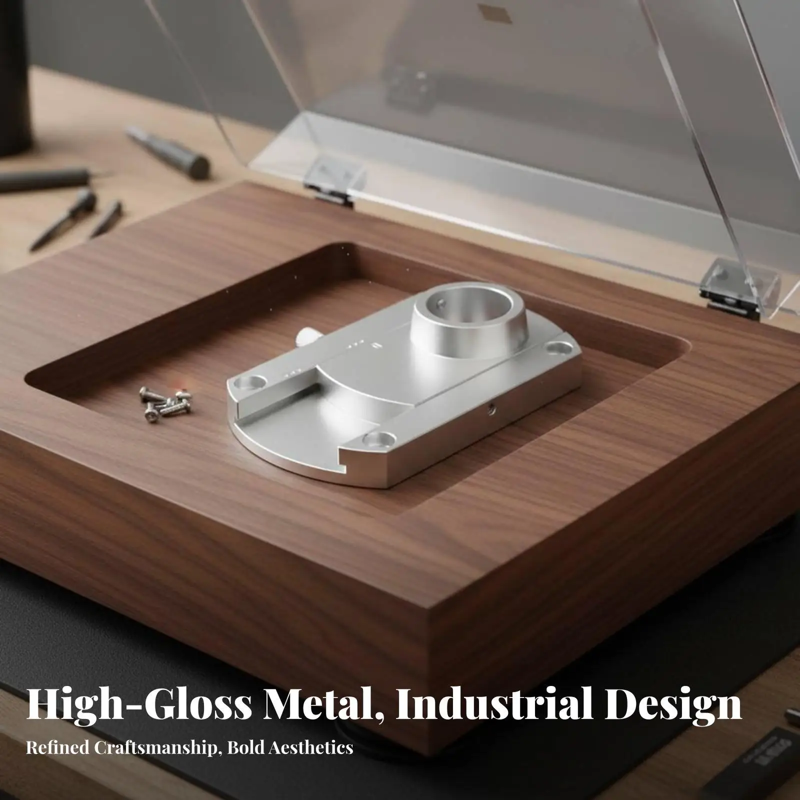 Turntable Arm Base Stable Aluminum Alloy Mount Plate for SME Tonearm Professional Audio Interface LP Player Enhancement