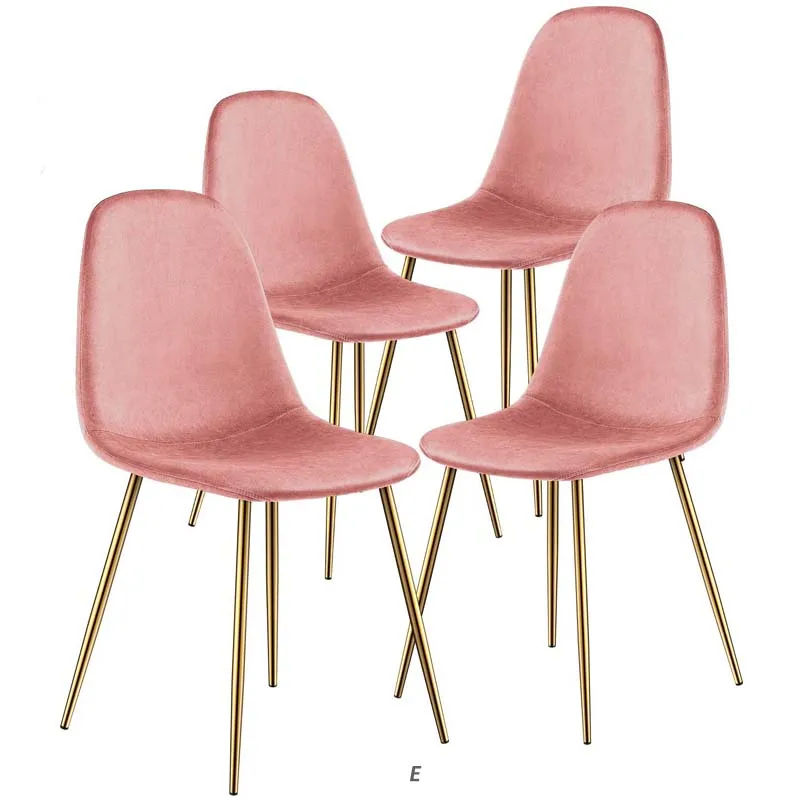 Wholesale Modern Gold Metal Frame Dinning Chair Nordic Luxury Restaurant Coffee Shop Upholstered Dining Room Chairs