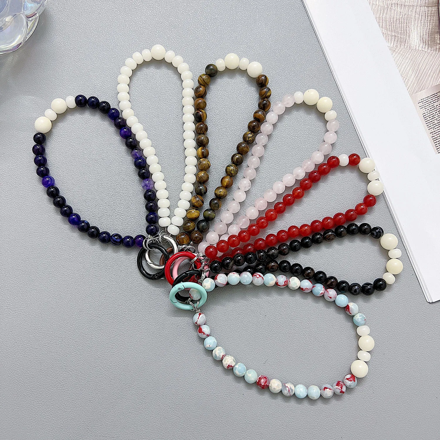 Mobile Phone Chain Phone Case Hanging Rope Manual Diy Beaded Camera Chain Earphone Case Phone Anti Loss Rope