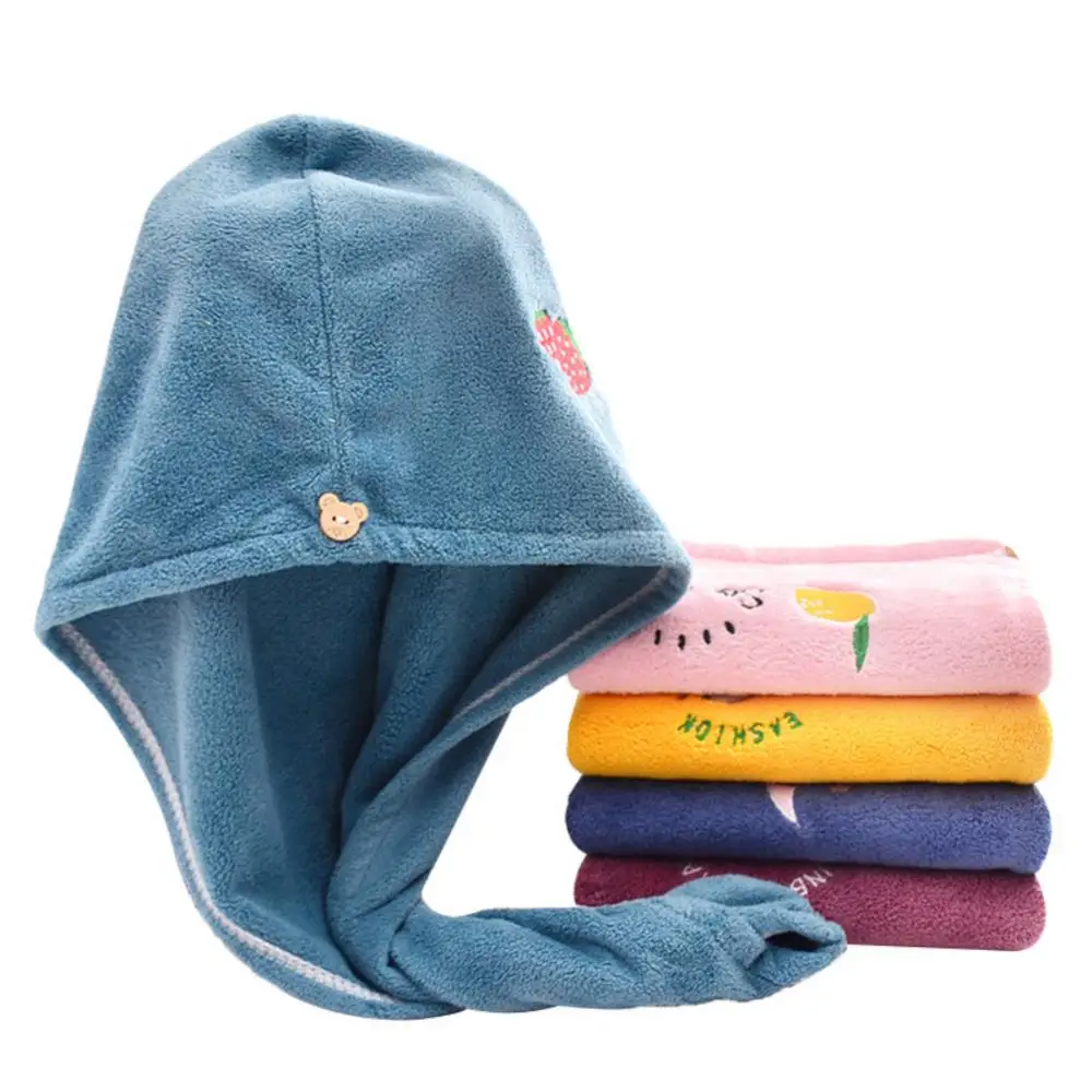 Long Hair Quick Dry Hat Microfiber Hair Towel Strong Water Absorbent Hair Cap Bath Towel Women Wrap Wiping Hair Towel Shower Cap