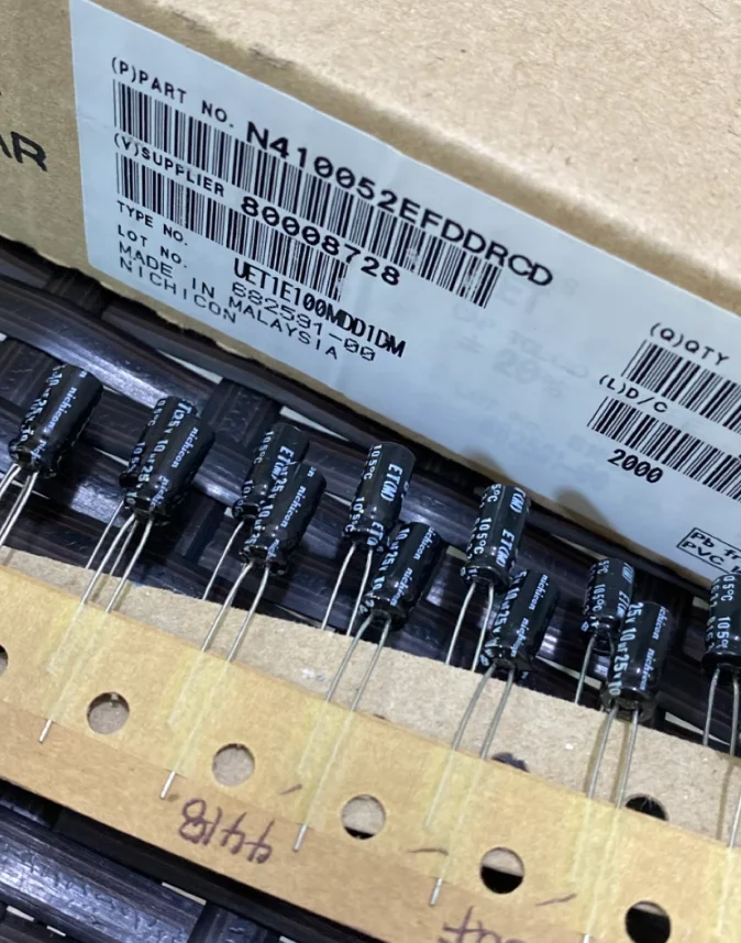 30pcs/lot Japanese original NICHICON 10UF 25V Poleless ET-BP Electrolytic Capacitor 5 * 11 free shipping