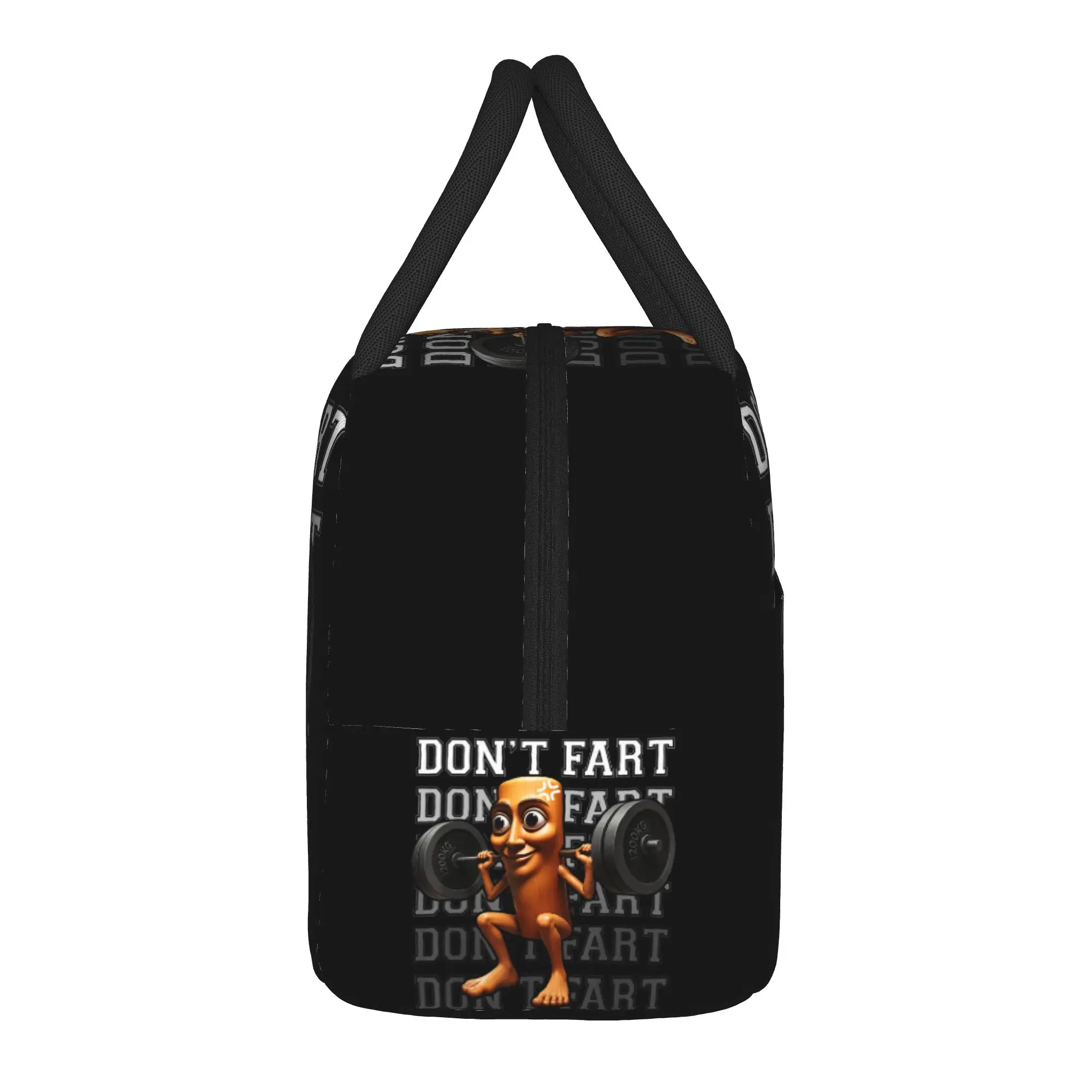 Don‘t Fart Funny Tung Tung Sahur Squat Gym Fitness Meme Lunch Bag For Child  Graphic Design Lunch Box Casual School Cooler Bag