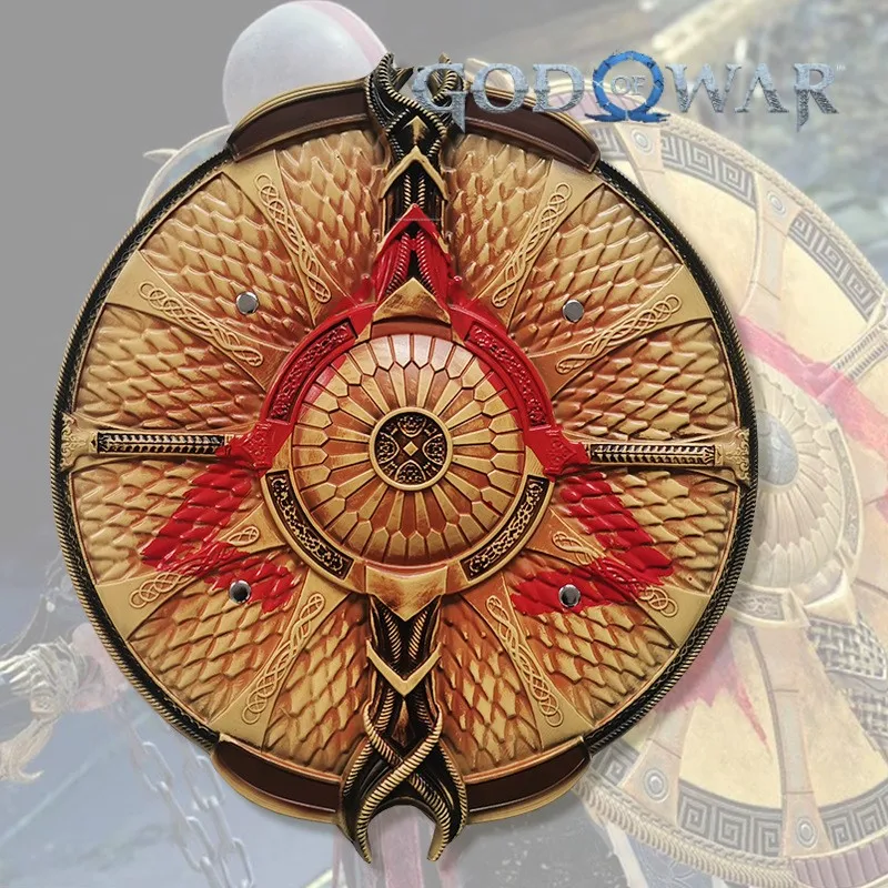 

God of War: Ragnarok 53cm Guardian Shield High Quality PU Kratos Weapon Model Weapon Cosplay Knife Katana Sword Kid Gifts Toys