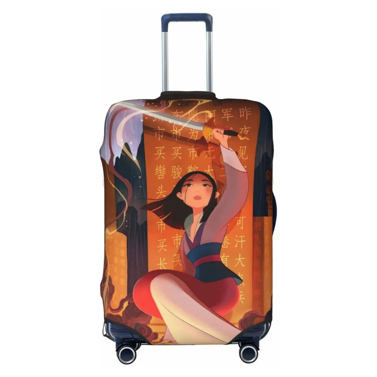 

Чехол для багажа Mulan Brave Hero на заказ, забавный модный защитный чехол для чемодана с героями мультфильмов, костюм для 18-32 дюймов