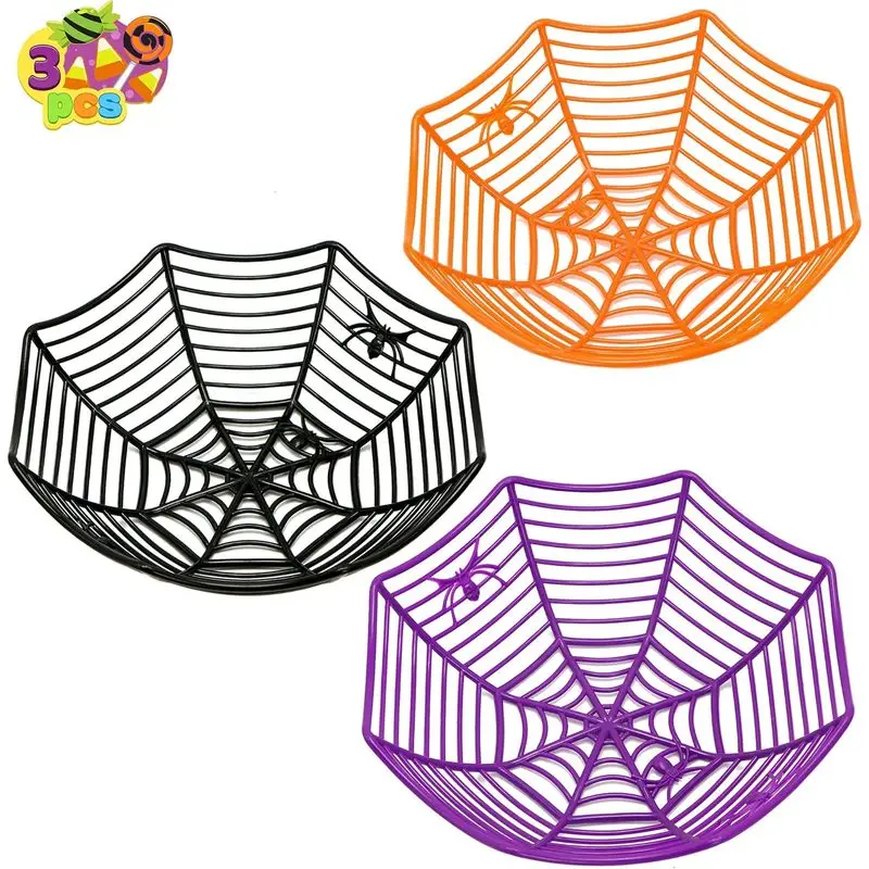 1/3 Stück Halloween-Süßigkeitenschale Spinnennetz Süßes oder Saures Schale Halloween-Dekorationen für Spukhaus Tisch Schreibtisch Party-Deko