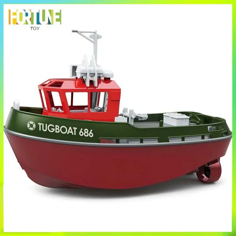 

New Product 1: 72 Full Scale Remote Control Ship Simulation Tug 686 Dual Motor Small Tug Charging Children'S Toy