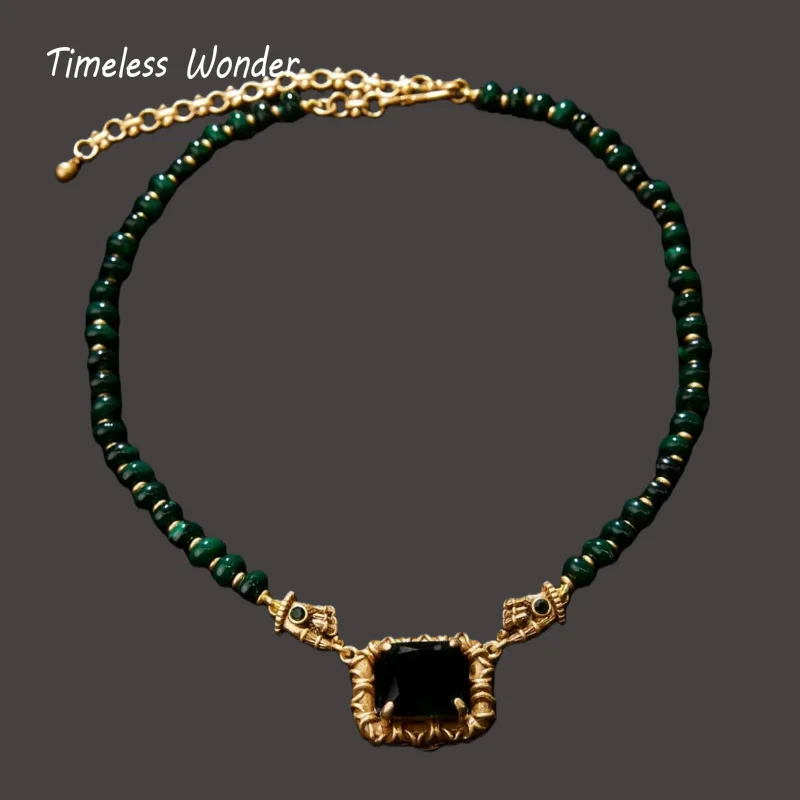 

Timeless Wonder Fancy Crystal Hold Hands Beaded Necklace Women Designer Fine Jewelry Rare Top Trendy Neat Gift Sweet Set 2614