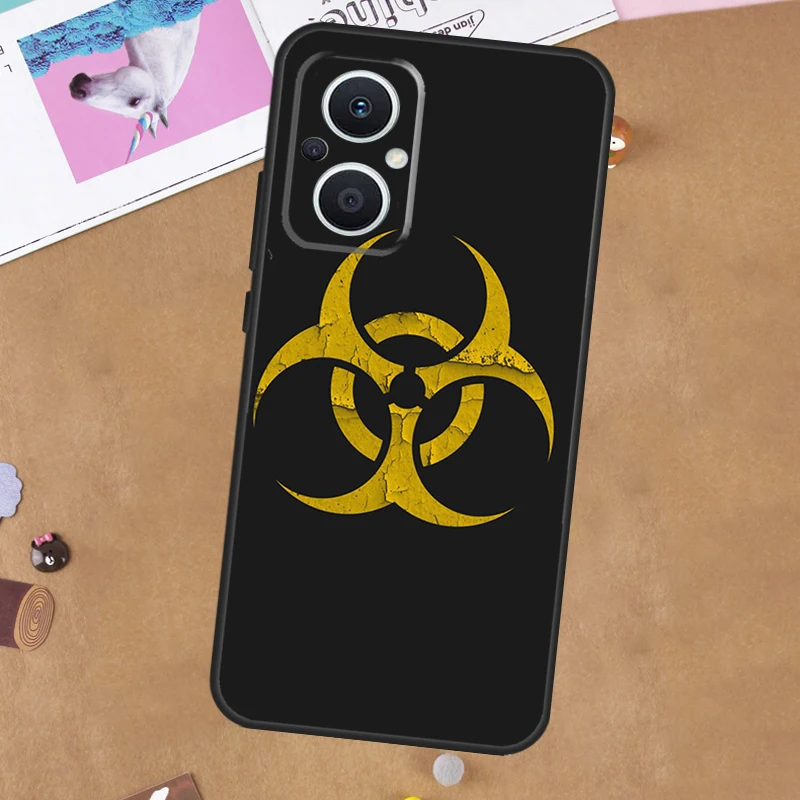 Biohazard Symbol Logo Case For OPPO Reno 4Z 5Z 8T 10 11 Pro 11F 5 6 7 8 Lite OPPO Find X5 X6 Pro X2 X3 Neo Cover