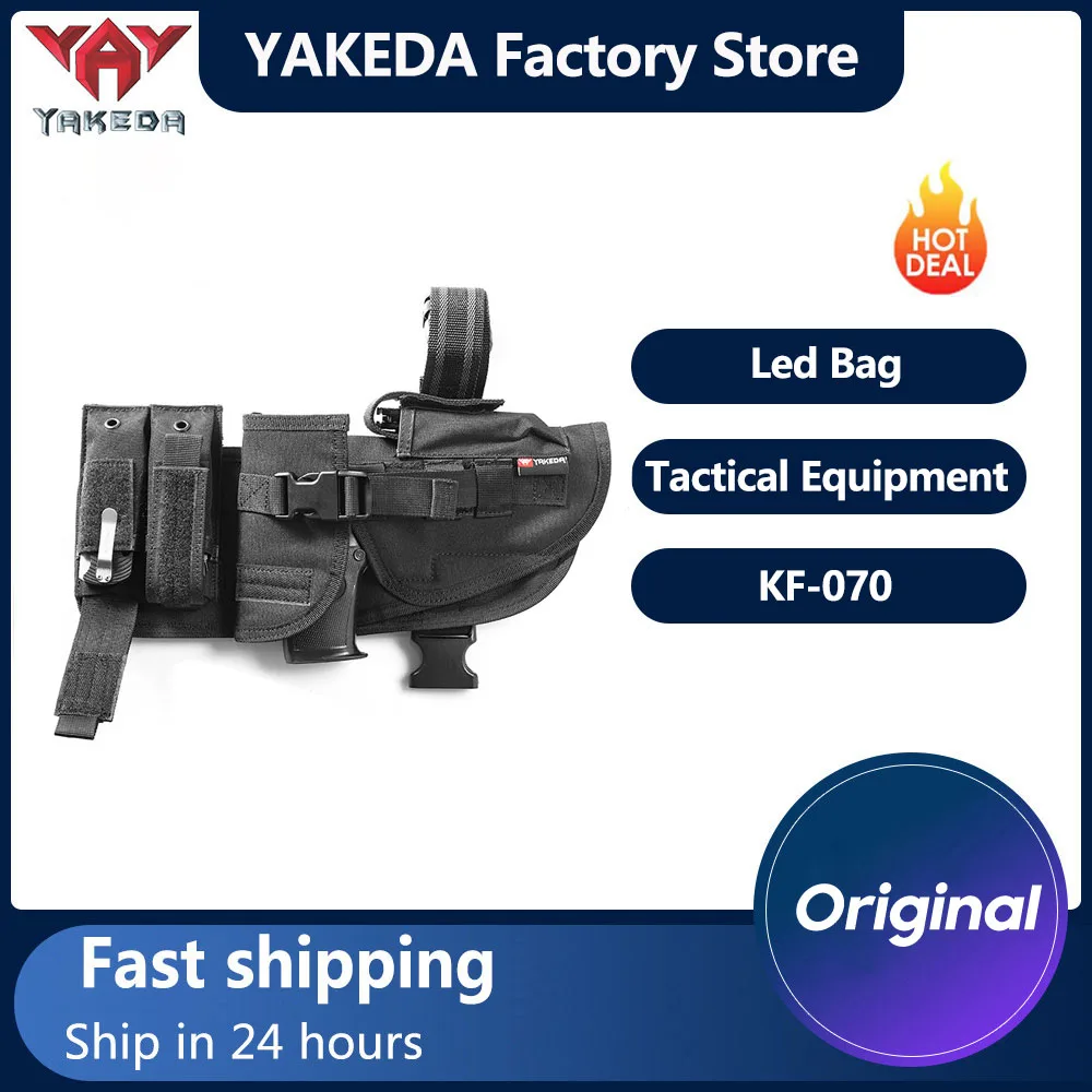 

YAKEDA Outdoor Leg Bag Tornado Leg Holster Multi-functional Toy Pistol Holster Equipment CS Field Quick Pull Leggings Holster