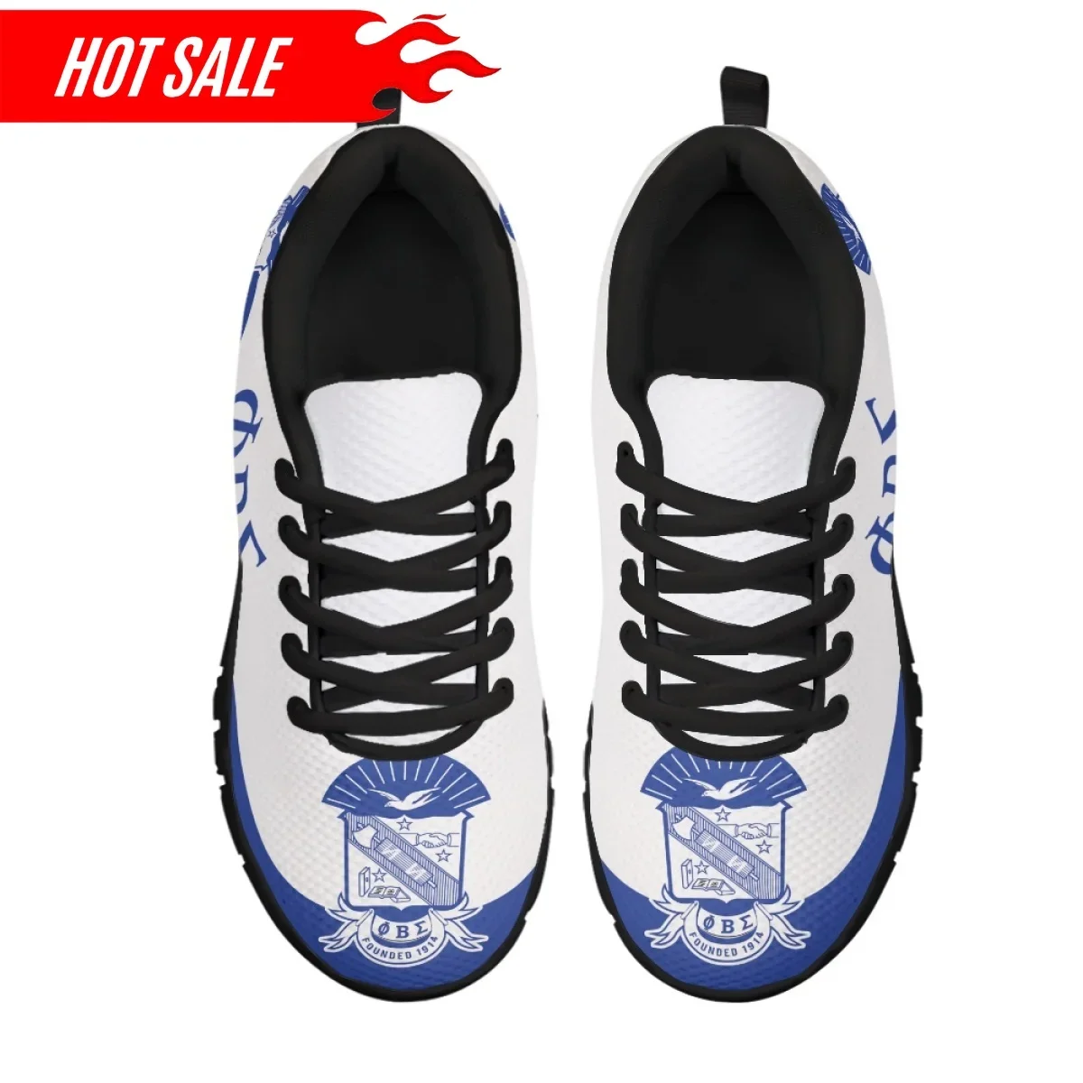 Phi Beta Sigma Design Lace-up Casual Sneakers Women's Flat Shoes Lightweight Non-Slip Ladies Sport Shoes Zapatillas