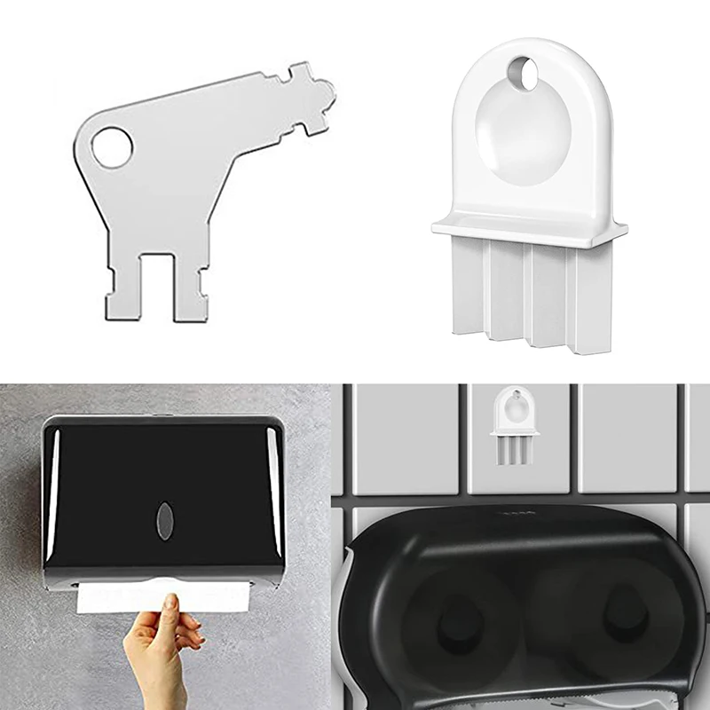 1Pcs Paper Towel Dispenser Key Silver Universal Paper Towel Dispenser Replacement Key Paper Roll Tools