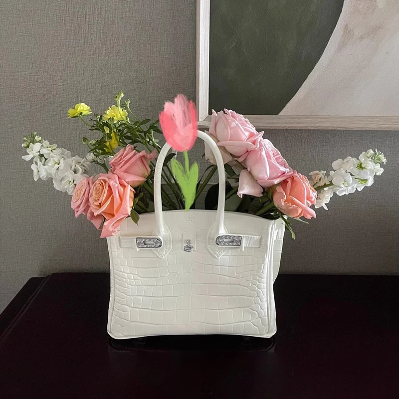 

Creative Handbag Design Vases Living Room Desktop Ikebana Vase Aesthetic Interior Decor Flower Bottle Elegant Home Ornaments