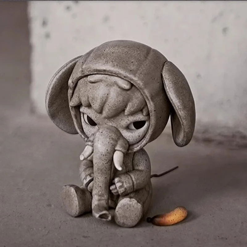 Kawaii HIRONO Elephant Series Action Figures Toys Doll Cute Xiaoye Anime Figure Decoration Model Collection Gifts For Kids Girls