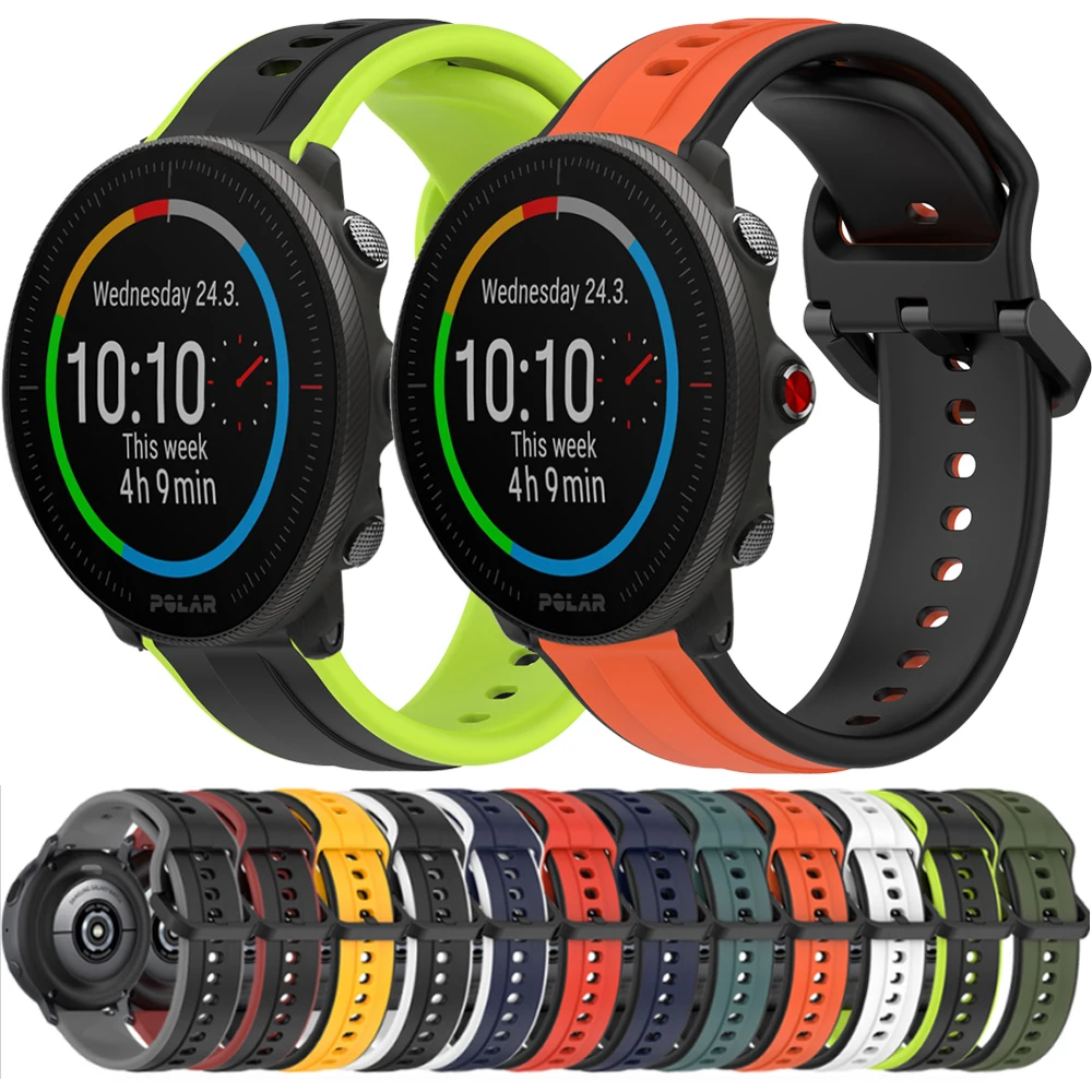 20mm 22mm Sport Silicone Strap for POLAR Vantage M3 M2 M WatchBand Vantage V3 V2/Grit X Pro/Ignite 3 2/Unite/Pacer Soft Bracelet