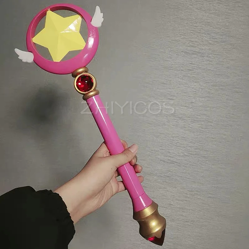 New Anime Cardcaptor Sakura Kinomoto Sakura Cosplay Stick Crystal Star/Bird Head Magic Wand Gilrs Halloween Party Cosplay Props