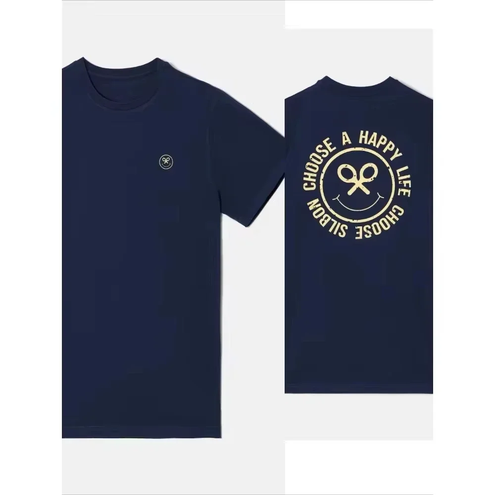 Camiseta de Moda para Hombre SILBON 2025, Estilo Y2K, Marca de Lujo Harajuku, Estampado con Letras, Camiseta de Verano de Algodón Redtube