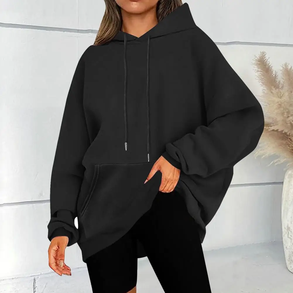 Europese losse, casual dameshoodie met trekkoord en capuchon met lange mouwen