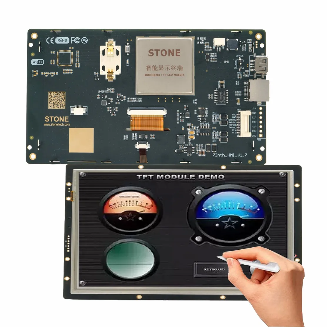 

STONE 7"Industry Series HMI Resistive Touch Display Module Free Simulator Debug Support Assignment Operator