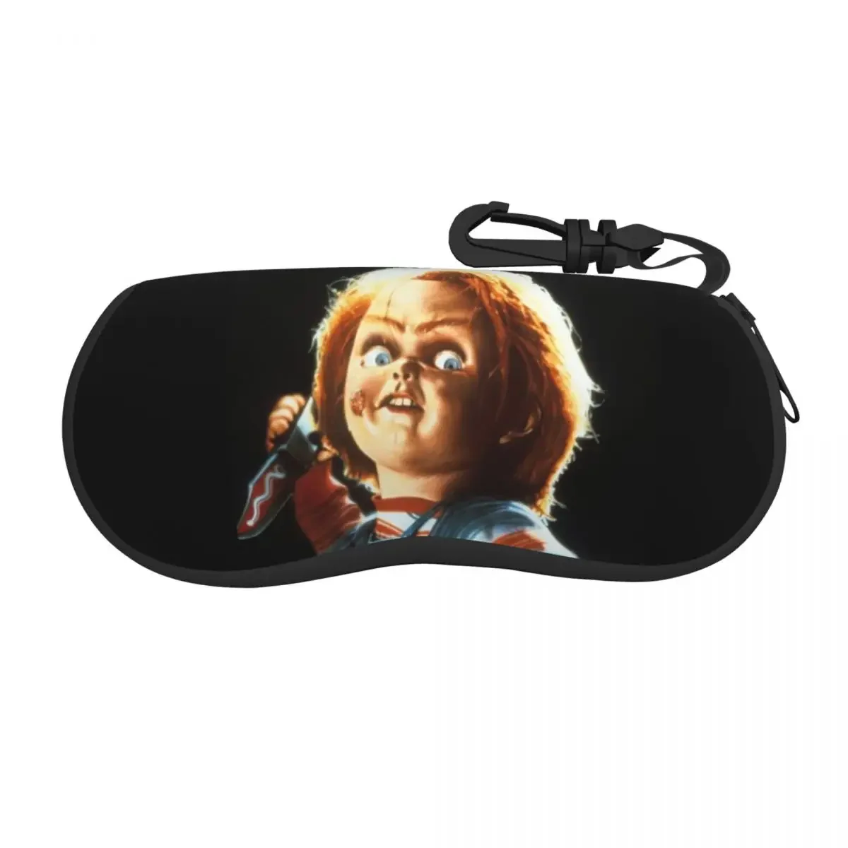 Horror Devil Doll Chucky Sunglasses Soft Case Neoprene Zipper Child's Play Movie Shell Eyeglass Case Protective Box For Glasses