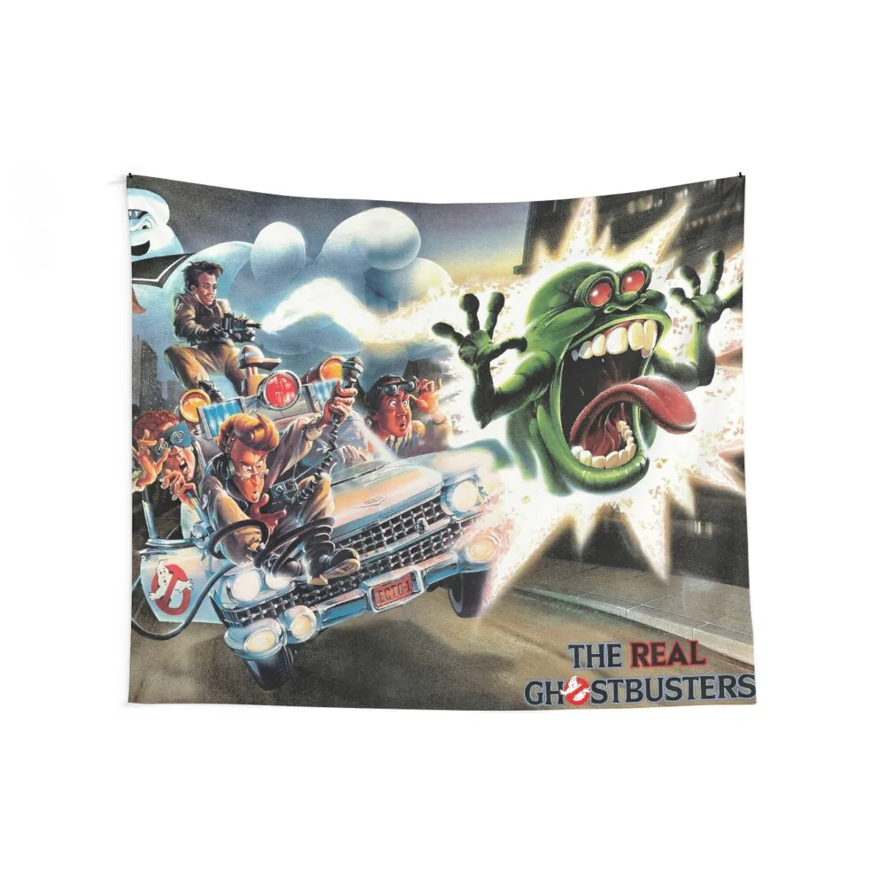 The Real Ghostbusters Classic Artwork Tapestry Room Decoration Aesthetic Hanging Wall Tapestry