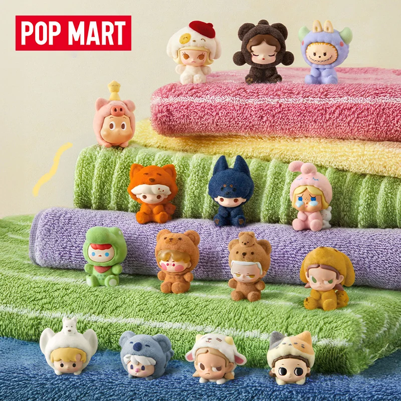 حقيقية بوبمارت فقاعة كيوتيز بيجامة زي سلسلة صندوق أعمى دمية (1 قطعة) في حقيبة هدايا عيد ميلاد للفتيات صندوق غامض