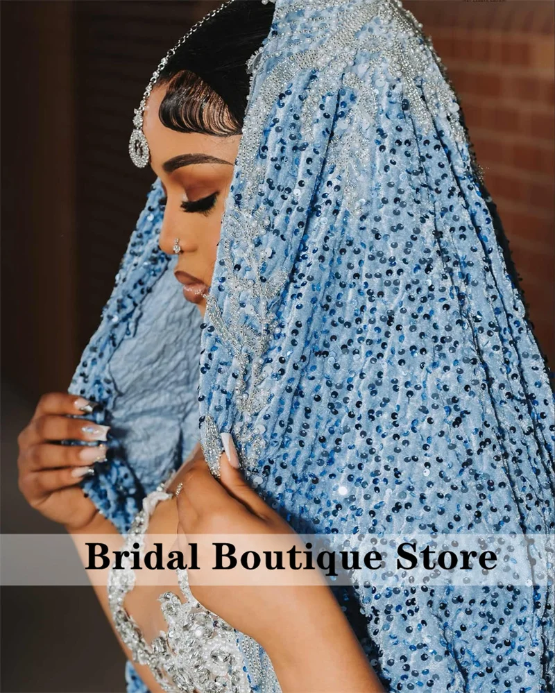 Nuovo arrivo 2025 abiti da ballo blu per ragazze nere con mantello perline diamanti gemme paillettes abito da festa di compleanno personalizzato