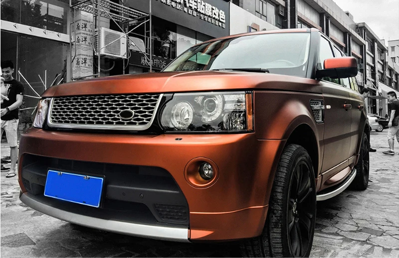 Copper Satin Chrome Metallic Vinyl Wrap Stretch DIY Air-Release Self Adhesive Decal Sheet Motorbike Car Wrapping Foil