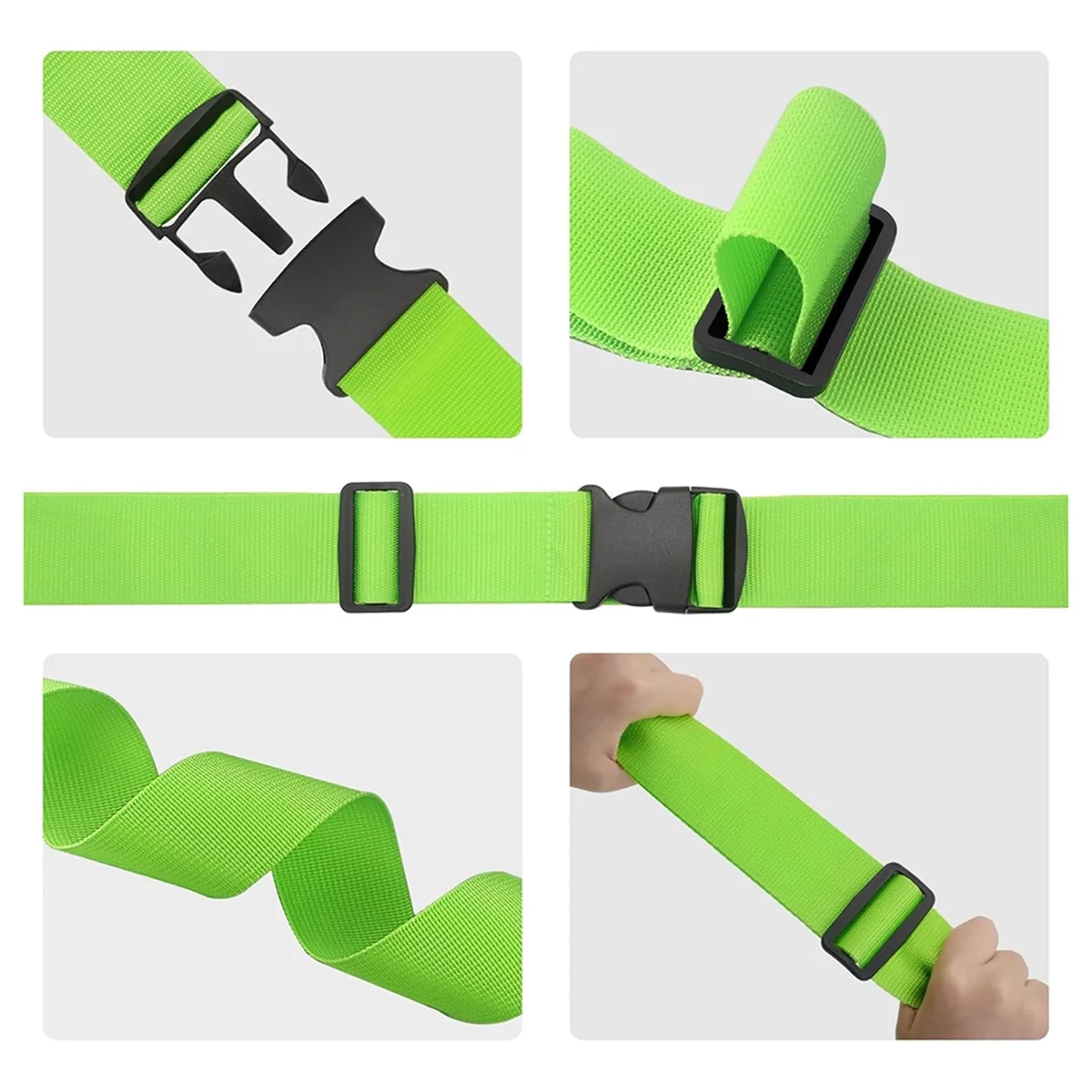 ABXHH ชุดสายรัดกระเป๋าเดินทาง 4 เส้นสําหรับกระเป๋าเดินทาง, ชุดสายรัดกระเป๋าเดินทาง, สายรัดกระเป๋าเดินทาง, สายรัดกระเป๋าเดินทางแบบปรับได้