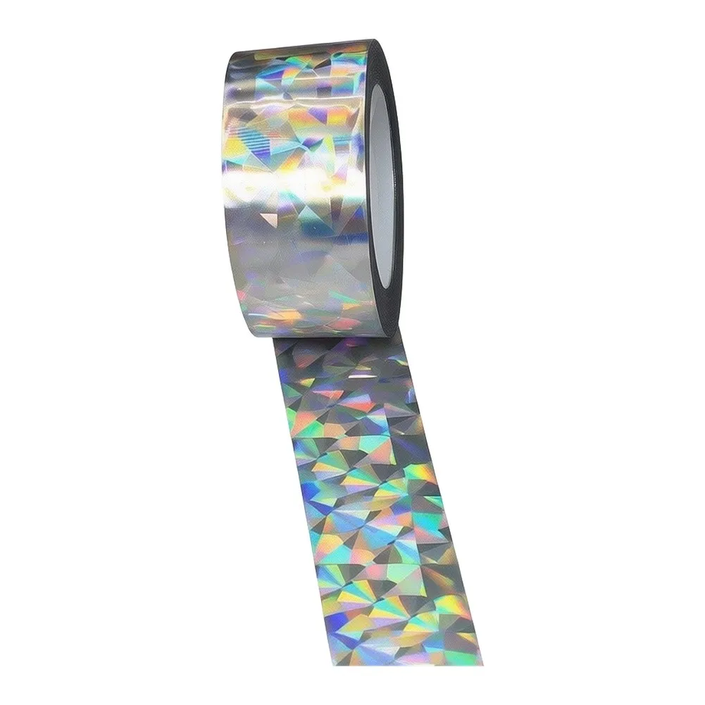 50 Meter Dual-Sided Scarecrow Tape with Optical Maser Reflective for Bird Control in Agricultural and Residential Areas