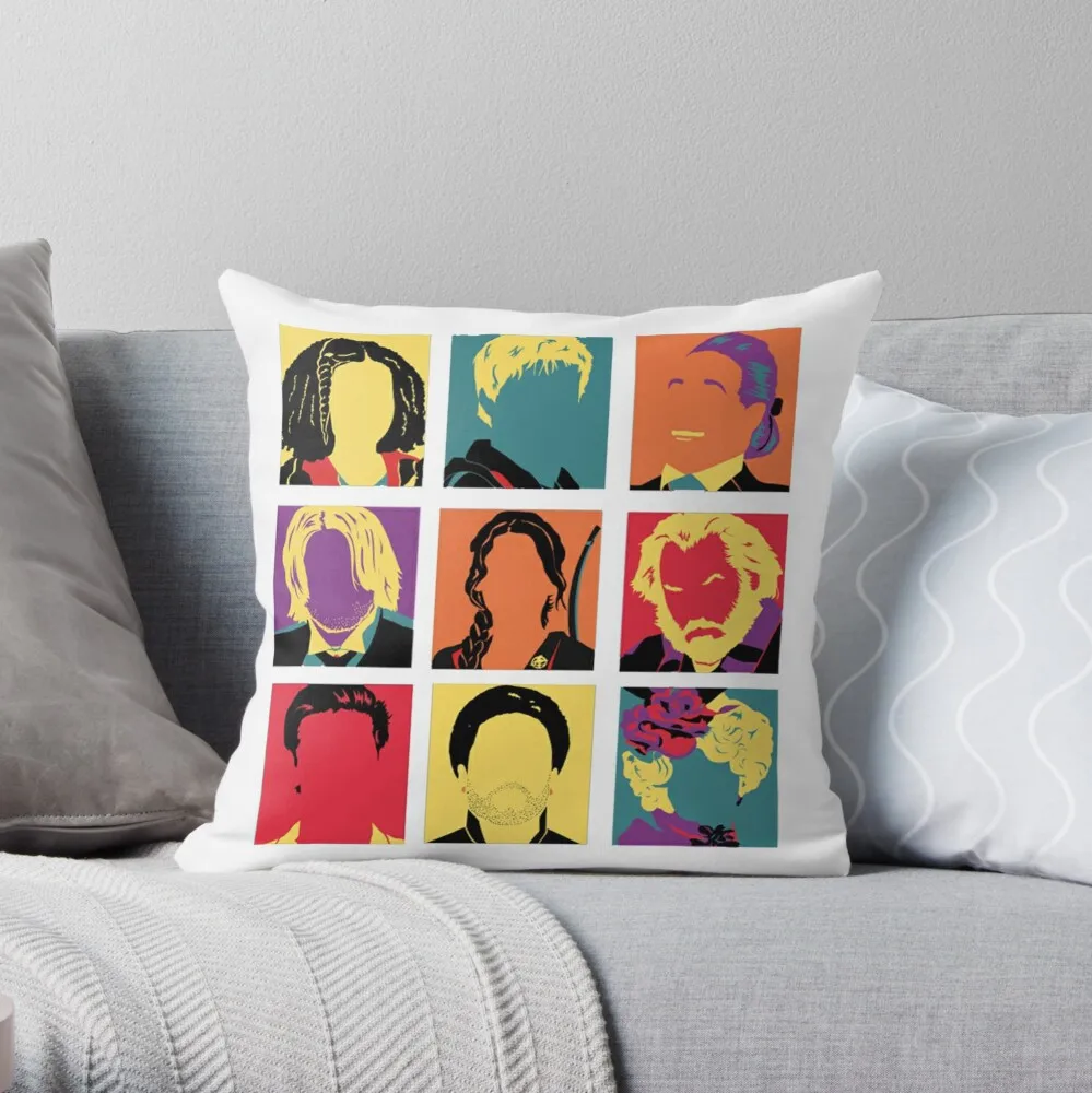 

Hunger Games characters Throw Pillow Pillows Aesthetic Cushions For Decorative Sofa