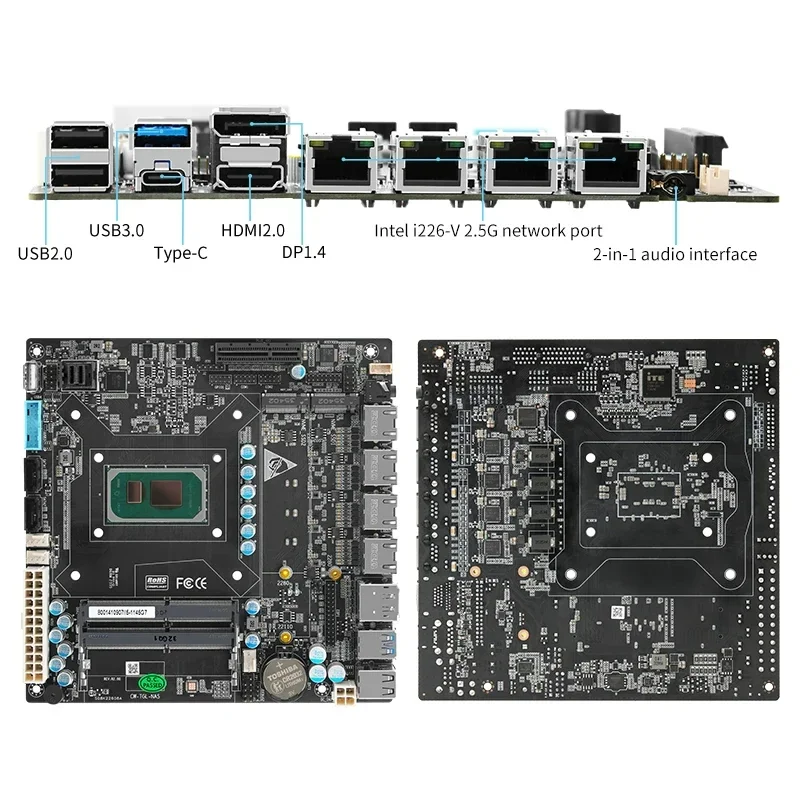 第11世代 Intel i7 1165G7 6ベイNASマザーボード i5 1135G7 i3 1115G4 第11世代 Intel i7 1165G7 6ベイNASマザーボード i5 1135G7 i3 1115G4