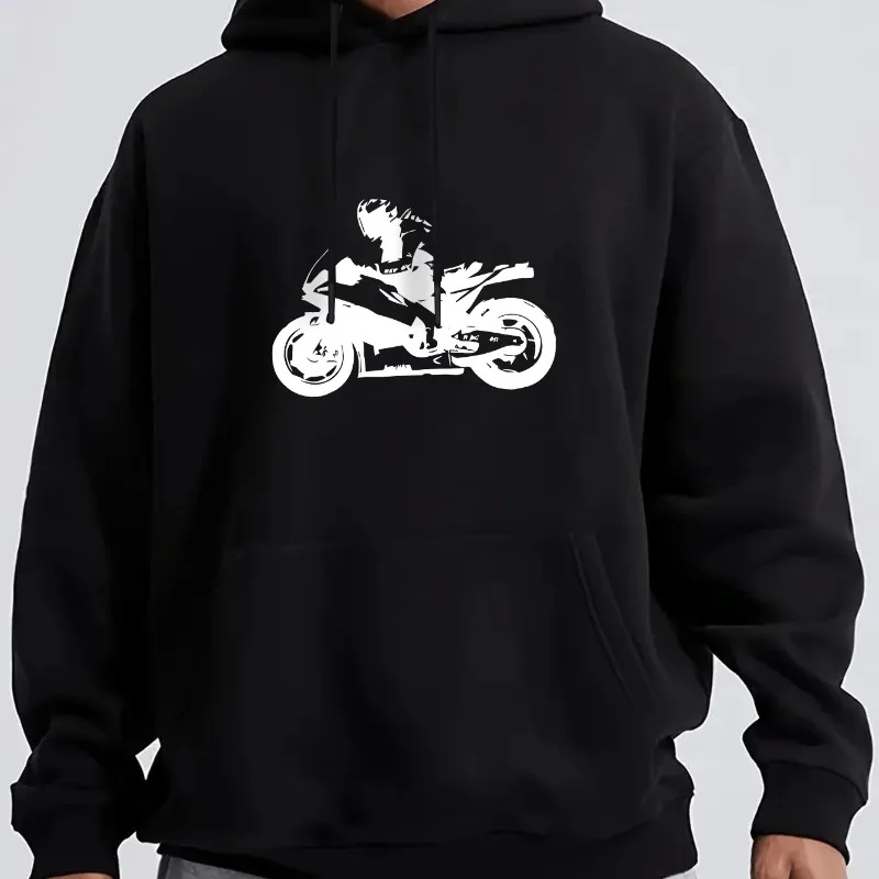 نمط عصري رياضي مريح كاجوال عصري فضفاض جيب دافئ مقنعين البلوز رسالة مطبوعة الرجال مقنعين