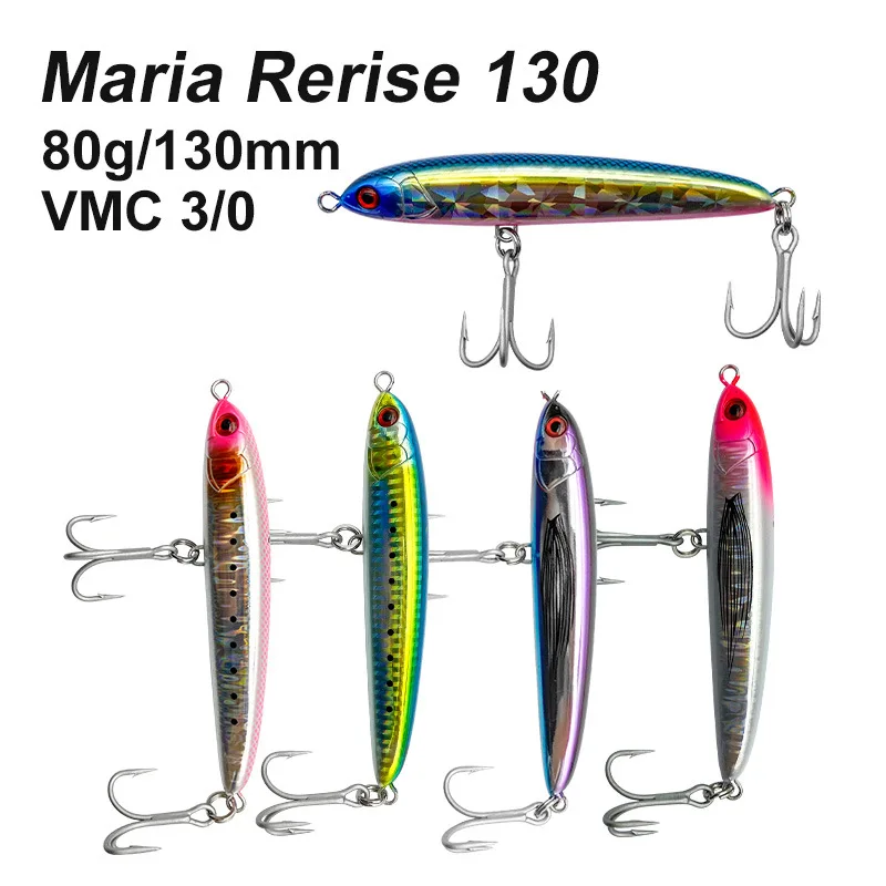 

1pcs 80g/130mm Pencil Fishing Lures Sinking Bait Stickbaits Trolling Lure for Sea Fishing Gt Tuna Lure Fishing Accessories