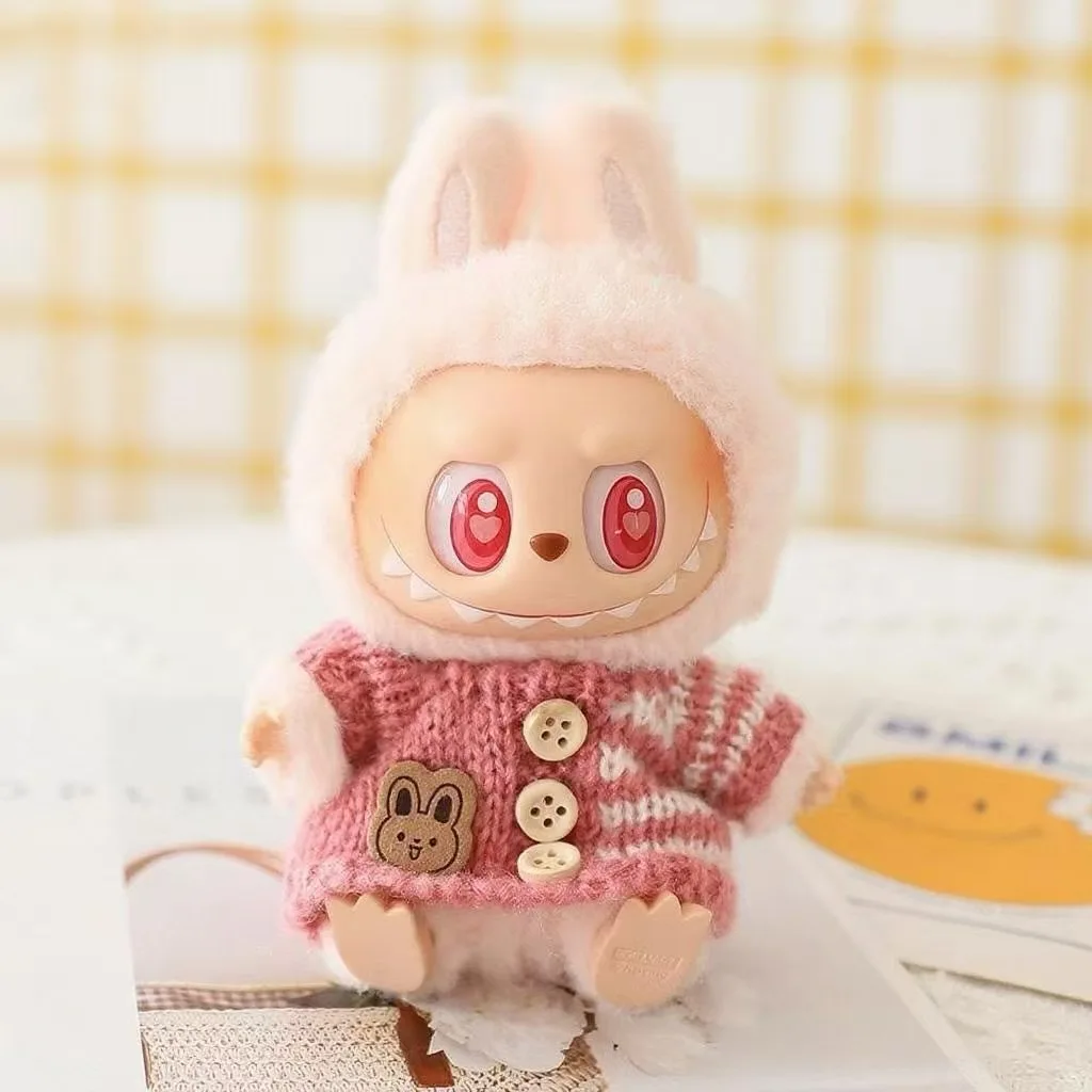 人形服 17 センチメートルラブブ用かわいいセーターバッグ衣装セットモンスターアイドル DIY ドレスアップアクセサリー誕生日クリスマスギフト用
