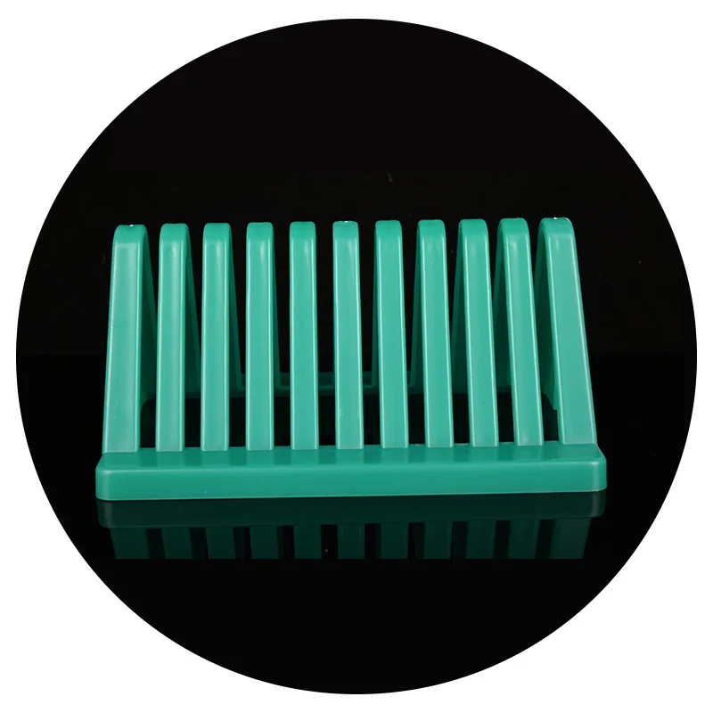 4 Piece Microscope Slides Staining Rack Glass Slide Drain Stands Triangle Glass Slide Drying Stand  Rack Holder Lab Sample