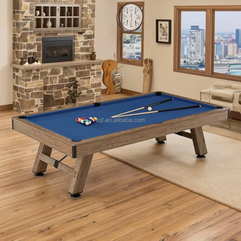 S.Q.F 8ft Customizable Multi-Function 3-in-1 Game Table Snooker Billiards Table Tennis 9 Ball Pool Rubber Black Balls MDF Unisex