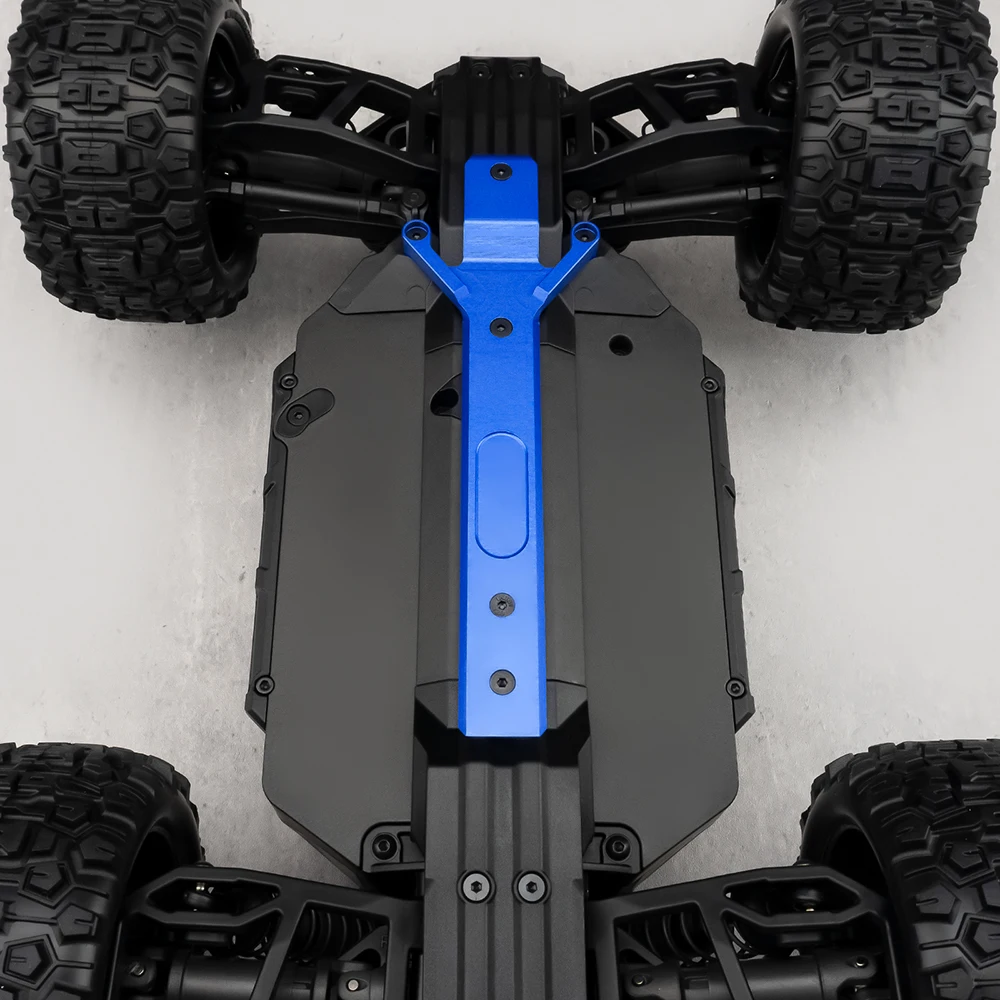 لوحة حماية هيكل من سبائك الألومنيوم من YEAHRUN لأجزاء ترقية السيارة Traxxas 1/16 Mini Maxx 2S RC