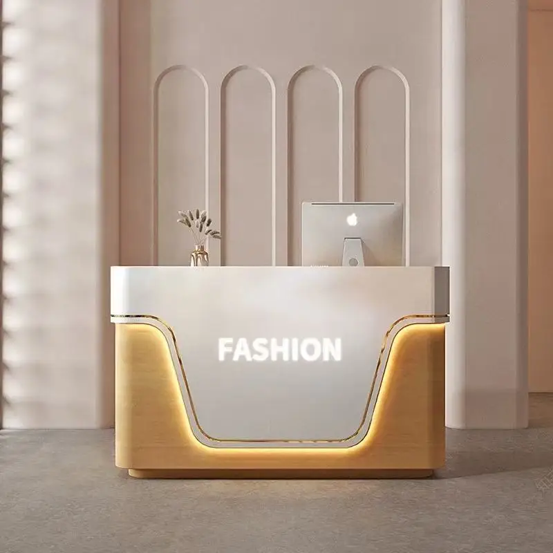 

Beauty Salon Counter Reception Desk Commercial Luxury Office Business Reception Hotel Desk Luxury Shop Commercial Home Counter