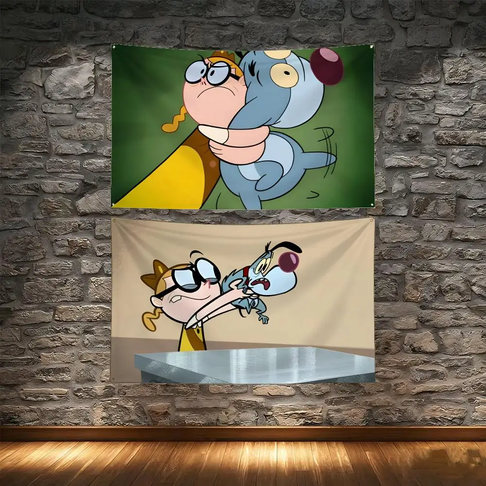 Retro Y2K Cartoon T-The Mighty B Flags Tapestry Creative Pattern Photo Living Room Wall Art Party Outdoor Decor