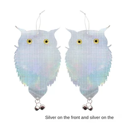 Owl Bird Repellent Control Scare Device Laser Reflective Fake Owl Scares Bird Pigeons Woodpecker Repellent Garden Supplies